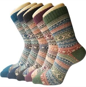5 Pack Womens Socks Cozy Crew Size OS
